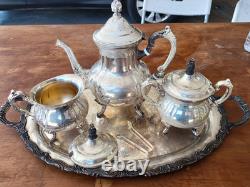 Silver Plated Tea/Coffee Set Vintage Beautifully Restored An Absolute Must Have