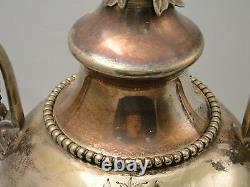 Silver Plated Tea Kettle/ Samovar/ Urn England 1880 Chased Body With Tap