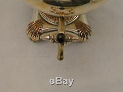 Silver Plated Tea Kettle/ Samovar/urn England 1800 Applied Cast Border With Tap