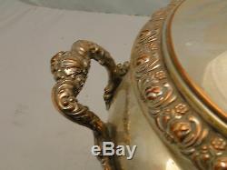 Silver Plated Tea Kettle/ Samovar/urn England 1800 Applied Cast Border With Tap