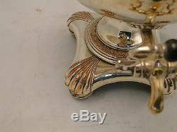 Silver Plated Tea Kettle/ Samovar/urn England 1800 Applied Cast Border With Tap