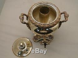 Silver Plated Tea Kettle/ Samovar/urn England 1800 Applied Cast Border With Tap