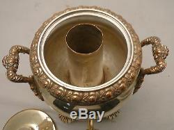 Silver Plated Tea Kettle/ Samovar/urn England 1800 Applied Cast Border With Tap