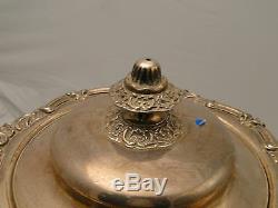 Silver Plated Tea Kettle/ Samovar/urn England 1850 Applied Grape & Vine With Tap