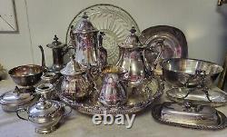 Silver Plated Tea Set International Chippendale Gorham Wm Roger Bro Van Bergh