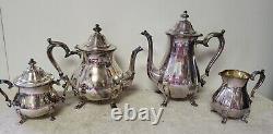 Silver Plated Tea Set International Chippendale Gorham Wm Roger Bro Van Bergh