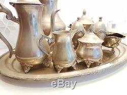 Silver Tea Set Tea & Coffee Pots, Jug, Milk Jug, Sugar Bowl, 2 Egg Cups etc