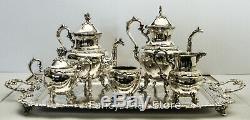 Silver on Copper BSC Birmingham Coffee & Tea Set Grapevine Pattern 6 Pieces