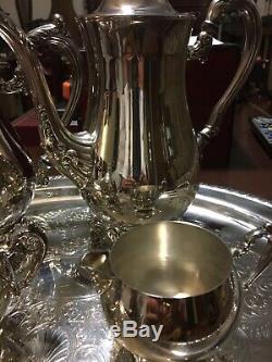 Silver plated Oneida Tea/Coffee set with Tray (Total 5 pieces)