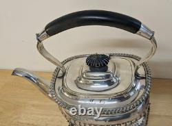 Silver-plated Spirit Tea Kettle. Monogrammed'M. C.' Excellent condition