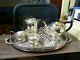 Silver Plated Tea Set On Oval Tray Including 7 Items