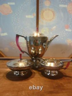 Silverplate 3 Pc. Tea Set By Albert Frederic Saunders Modernistic For Benedict