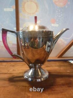 Silverplate 3 Pc. Tea Set By Albert Frederic Saunders Modernistic For Benedict