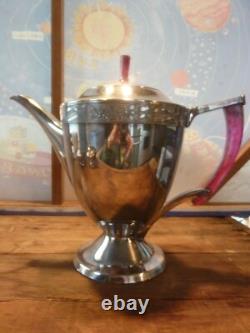 Silverplate 3 Pc. Tea Set By Albert Frederic Saunders Modernistic For Benedict