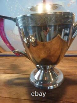 Silverplate 3 Pc. Tea Set By Albert Frederic Saunders Modernistic For Benedict