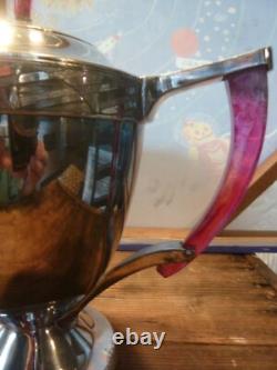 Silverplate 3 Pc. Tea Set By Albert Frederic Saunders Modernistic For Benedict