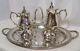 Silverplate Coffee Tea Service & Tray International Silver Vintage 6 Pieces