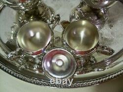 Silverplate Coffee Tea Service & Tray International Silver Vintage 6 Pieces