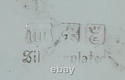 Silverplate Pumpkin Style Coffee/Teapot Set & Rogers 1888 Glenrose Serv. Tray