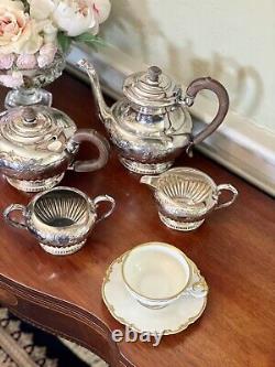 Silverplate Tea Set 4 Pcs By 1881 Rogers Canada Princess Anne EXQUISITE
