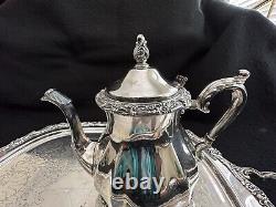 Silverplate tea coffee set on ftd tray teapot coffee server tray International