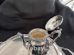 Silverplate tea coffee set on ftd tray teapot coffee server tray International