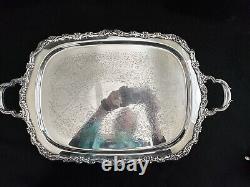 Silverplate tea coffee set on ftd tray teapot coffee server tray International