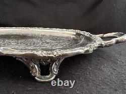 Silverplate tea coffee set on ftd tray teapot coffee server tray International