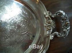 Silverplate tea coffee set w tray Reed&Barton Regent Shield teapot coffee server