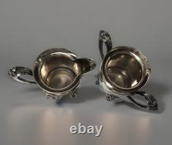 Simpson Hall Miller & Co. 6 Piece Coffee Tea Service Treble Silver-plate 1800's