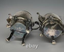 Simpson Hall Miller & Co. 6 Piece Coffee Tea Service Treble Silver-plate 1800's