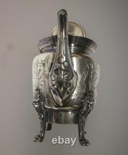 Simpson Hall Miller & Co. 6 Piece Coffee Tea Service Treble Silver-plate 1800's