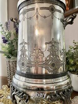 Simpson Hall Miller &Co. Silver Plate Samovar Coffee/Tea Urn 1875 #15