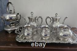 Simpson, Hall, Miller & Co Silver Plated Tea & Coffee service Set with Tray