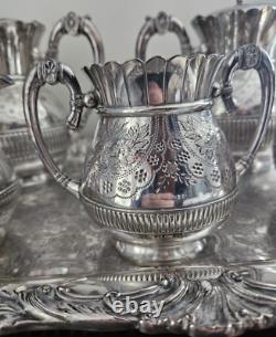 Simpson, Hall, Miller & Co Silver Plated Tea & Coffee service Set with Tray