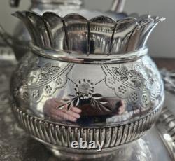 Simpson, Hall, Miller & Co Silver Plated Tea & Coffee service Set with Tray
