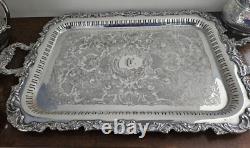 Simpson, Hall, Miller & Co Silver Plated Tea & Coffee service Set with Tray