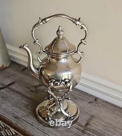 Sol Goldfeder Electro Plate Teapot on Tilting Stand withBurner SGEP