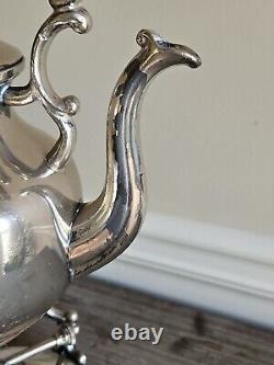 Sol Goldfeder Electro Plate Teapot on Tilting Stand withBurner SGEP