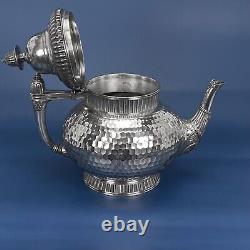 Southington Co. Cuadruple Plate 3-Piece Hammered Tea Set