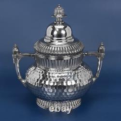 Southington Co. Cuadruple Plate 3-Piece Hammered Tea Set