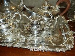 Spectacular Antique 1900's Silver Plate Coffee Tea Set made in England