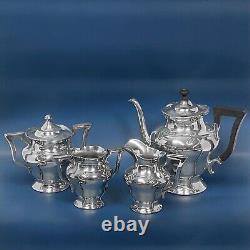 Spectacular Antique Art Nouveau 4 Piece Tea Set Wilcox Quadruple Plate 1924