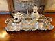 Spectacular Vintage English Sheffield Silver Plate 6 Piece Coffee & Tea Service