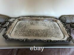 Stunning 5 Piece Victorian Chased Tea/coffee Service Complete With Tray