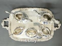 Stunning Antique 5 Victorian Style Reed & Barton Tea Set on Webster Wilcox Tray Stunning Antique 5 Victorian Style Reed & Barton Tea Set on Webster Wilcox Tray