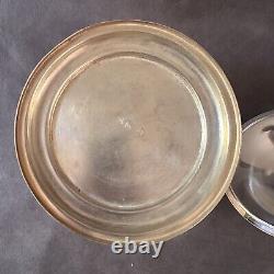 Stunning Antique Etched Floral Silver Plate Lidded Tea Caddy Biscuit Barrel