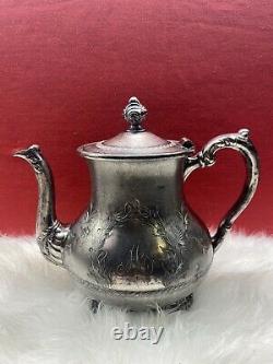 Stunning Antique Pairpoint Mfg. Co. Quadruple SilverPlate Tea Pot Vintage