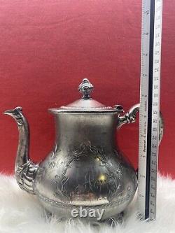 Stunning Antique Pairpoint Mfg. Co. Quadruple SilverPlate Tea Pot Vintage