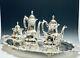 Stunning Antique Set Of 6 Victorian Lancaster Rose Poole Tea Set Silver Plated